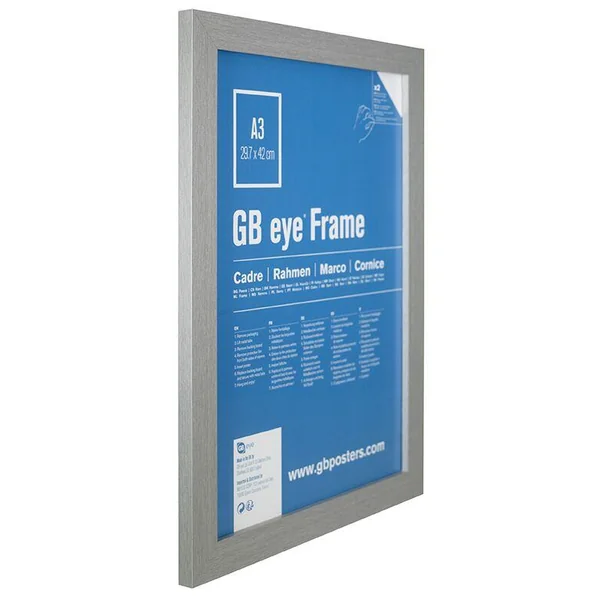 GBEYE - CADRE MDF ARGENT - A3 - 29.7 X 42 CM - X2