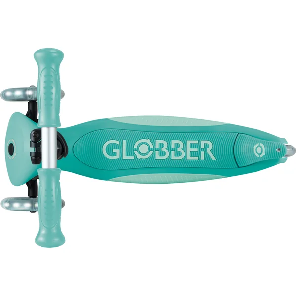 Globber trottinette pliable pour enfants - Primo Foldable Plus Lights - Dark Mint/Mint