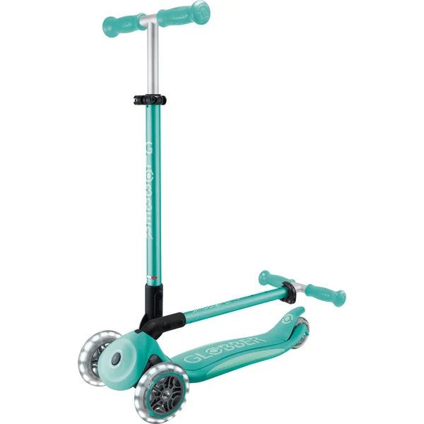 Globber trottinette pliable pour enfants - Primo Foldable Plus Lights - Dark Mint/Mint