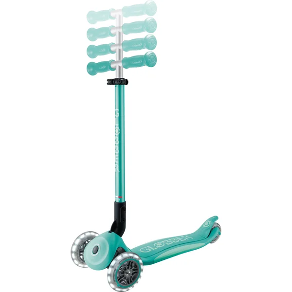 Globber trottinette pliable pour enfants - Primo Foldable Plus Lights - Dark Mint/Mint