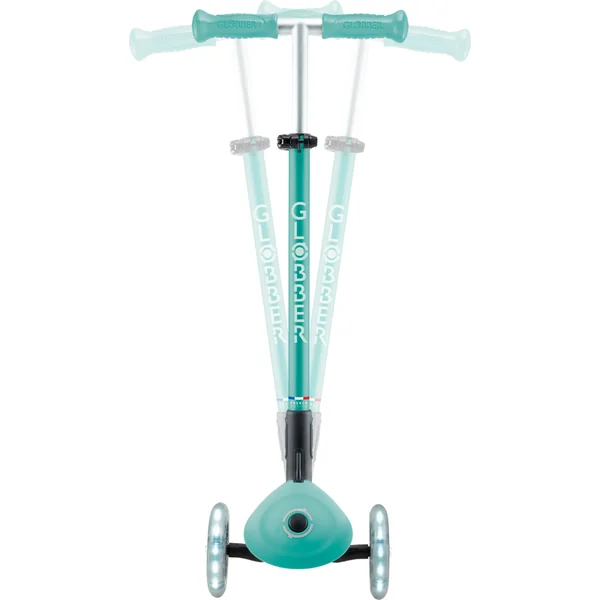 Globber trottinette pliable pour enfants - Primo Foldable Plus Lights - Dark Mint/Mint