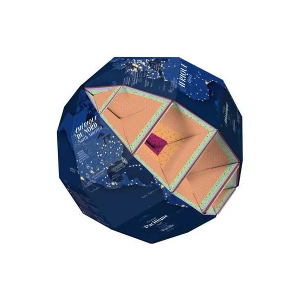 Globe 3D La Terre la Nuit Poppik - Maquette & Stickers dès 8 ans