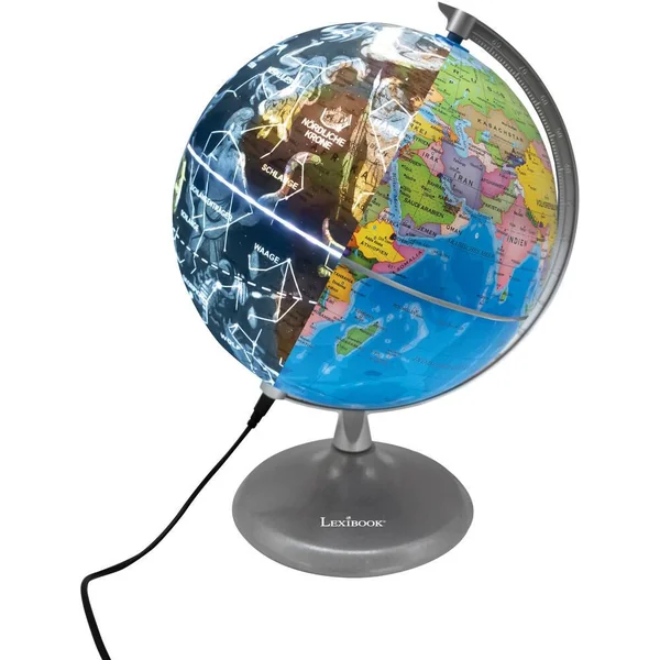 GLOBE JOUR ET NUIT LUMINEUX – GLOBE TERRESTRE LE JOUR ET S’ILLUMINE AVEC LA CARTE DES CONSTELLATIONS