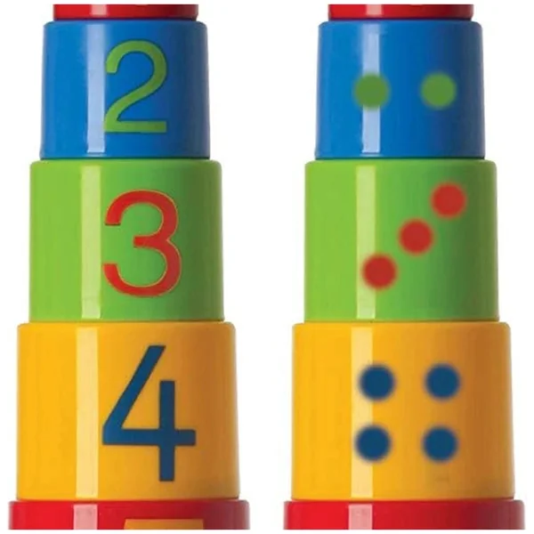 Gowi - Number Pyramid 10-Piece Box - Sorting & Stacking Toys