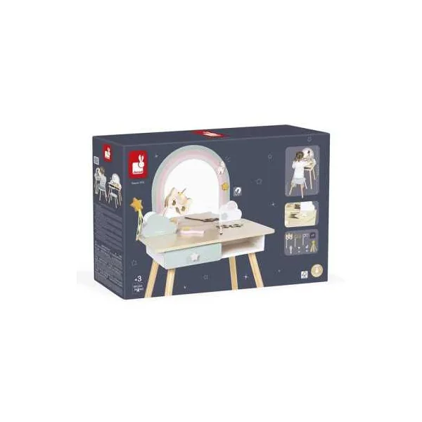 Grande coiffeuse Licorne - Janod - Meuble en bois enfant