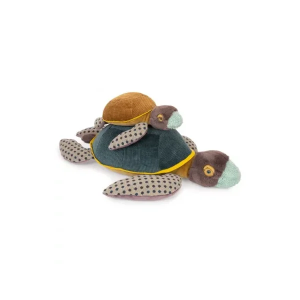 Grande tortue Tout autour du monde - Moulin Roty - Peluche enfant