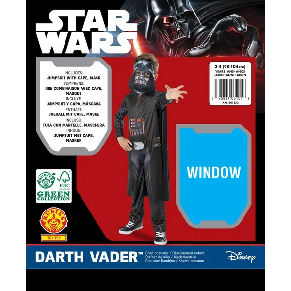 GREEN COLLECTION - DEGUISEMENT DARK VADOR TAILLE 9-10 ANS