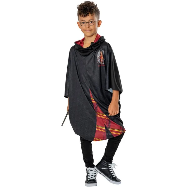 HARRY POTTER DEGUISEMENT PONCHO BAGUETTE LUNETTES TAILLE 9 -10 ANS
