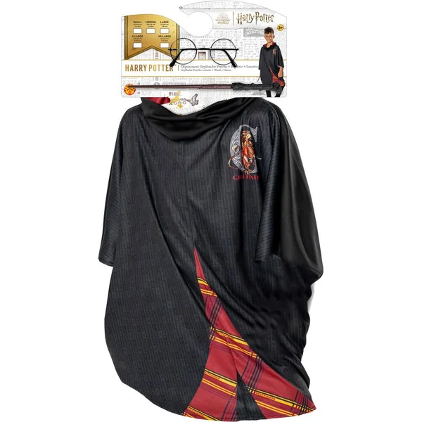 HARRY POTTER DEGUISEMENT PONCHO BAGUETTE LUNETTES TAILLE 9 -10 ANS