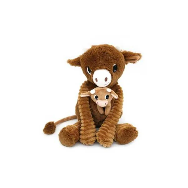 Hindou la vache marron maman et bébé - Les Ptipotos by Déglingos