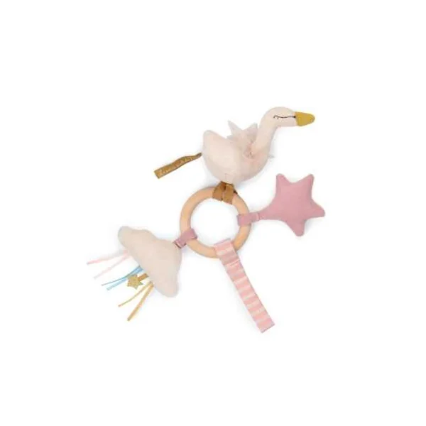 Hochet anneau bois cygne La petite école de danse - Moulin Roty