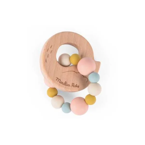 Hochet anneau de dentition cygne La petite école de danse - Moulin Roty