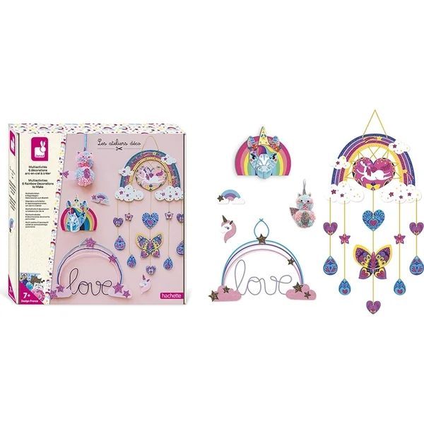 Janod Atelier Set Maxi XXL avec de nombreuses activités Arc-en-ciel à partir de 7 ans