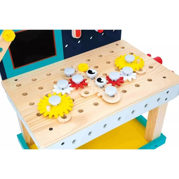 Janod BricoKids Atelier en bois pour enfants et outils 60 pcs