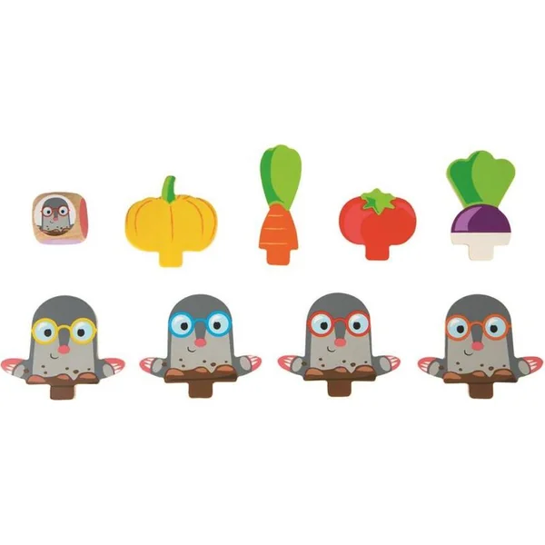 Janod Jeu de société pour enfants Panic au jardin des taupes 2+