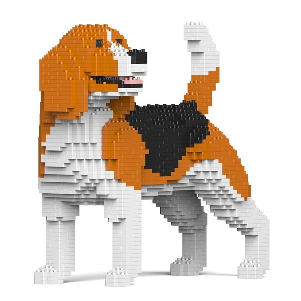 JEKCA BLOCS DE CONSTRUCTION - CHIEN BEAGLE QUI TOURNE LA TÊTE STANDARD