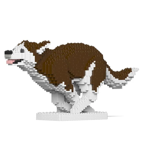 JEKCA BLOCS DE CONSTRUCTION - CHIEN HUSKY (4 EN 1) MARRON STANDARD