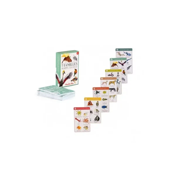 Jeu de 7 familles des espèces Tout autour du monde - Moulin Roty