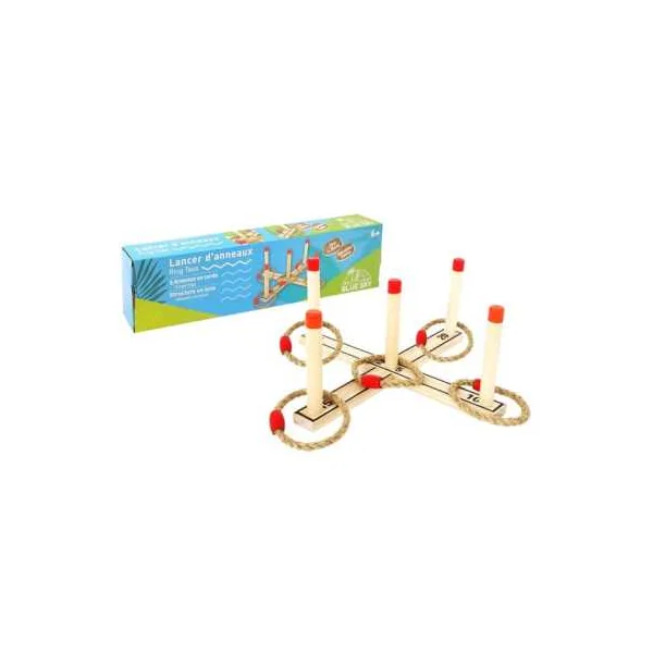 Jeu de lancer d’anneaux en bois - Jeu d'adresse enfant - Dès 6 ans