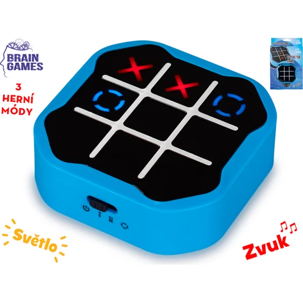 Jeu de Morpion Brain Games 9cm à piles avec son