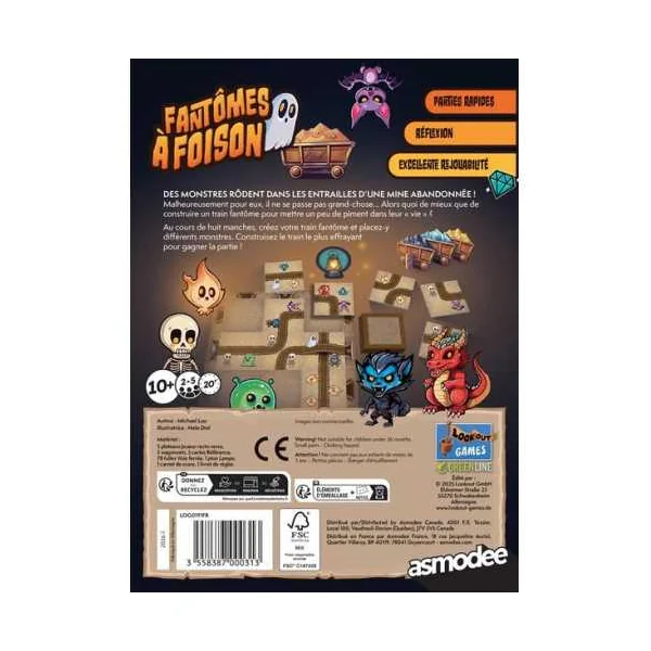 Jeu Fantômes à Foison - Lookout Games - Jeu de stratégie - Dès 10 ans