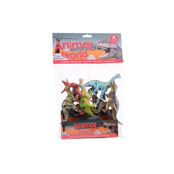 Johntoy - Animal World Dinosaurs 6 Pcs Pack - Action & Toy Figures