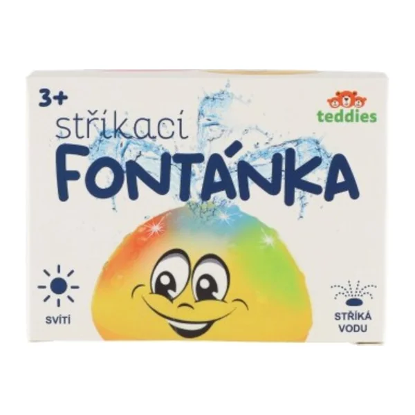 Jouet d'eau Fontaine giclante en plastique jaune à piles avec lumière