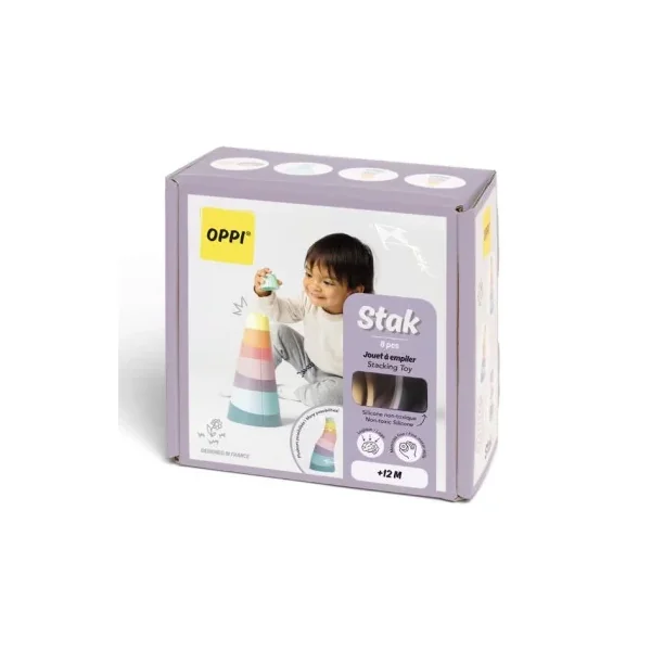 Jouet à Empiler Stak Oppi - Éveil et Motricité Fine dès 1 an