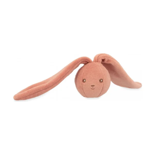 Kaloo Lapinoo Hochet doux en forme de balle avec oreilles à nouer terracotta