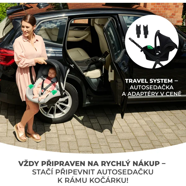 KINDERKRAFT Poussette combinée 4 en 1 Newly Classic Beige + Mink PRO