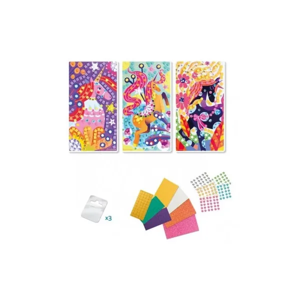 Kit 3 Mosaïques Licornes Sycomore | Loisirs Créatifs dès 5 ans