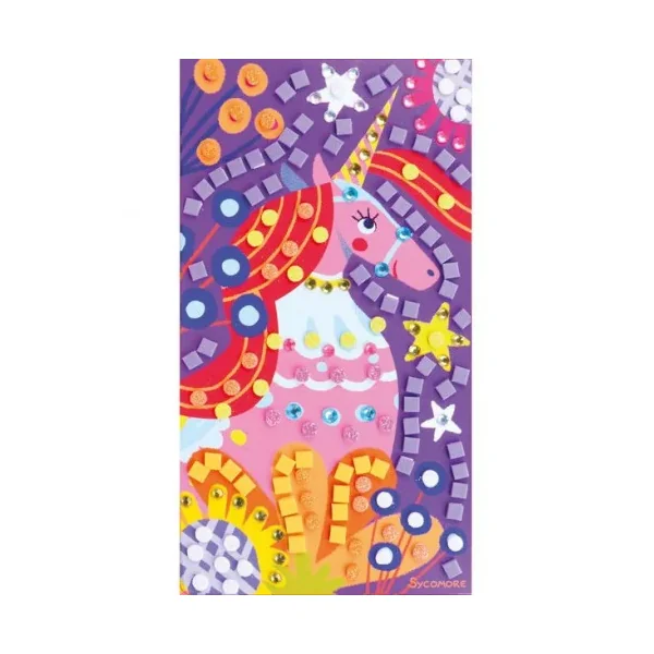 Kit 3 Mosaïques Licornes Sycomore | Loisirs Créatifs dès 5 ans