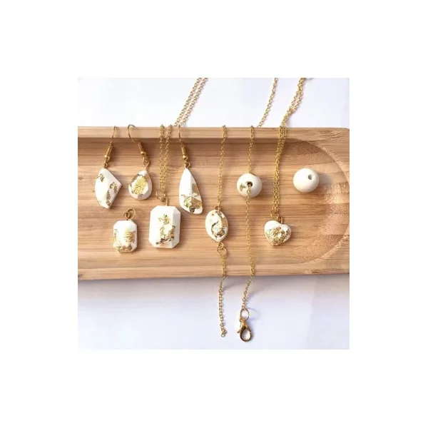 Kit Création Bijoux Ciment & Or Sycomore | DIY Chic et Moderne