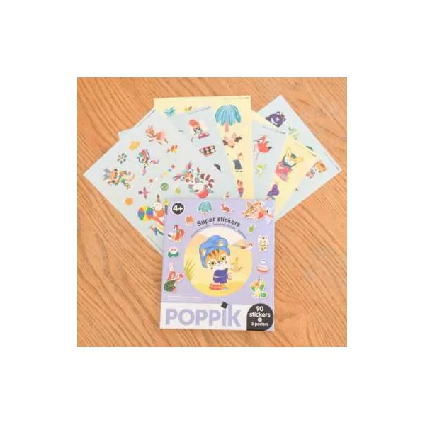 Kit Poppik Autour du monde | Gommettes et Cartes | dès 4 ans