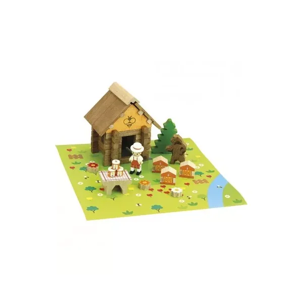 La Maison du Miel Jeujura 50 pièces - Jeu de Construction Bois 5 ans
