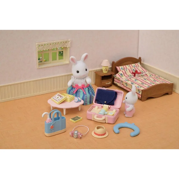 LA MAMAN LAPIN NEIGE ET SA VALISE DE WEEKEND - SYLVANIAN PERSONNAGES ET TENUES