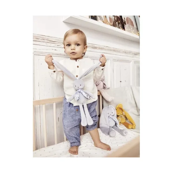 Lapin Lapinoo Bleu Kaloo 25 cm | Doudou aux Grandes Oreilles