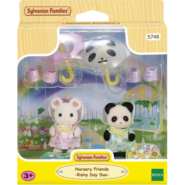 LE DUO DES BEBES EN HABITS DE PLUIE - SYLVANIAN TOUS POUR BEBES