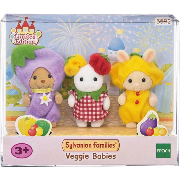 LE TRIO DES BEBES EN COSTUMES DE LEGUMES - SYLVANIAN TOUT POUR BEBE