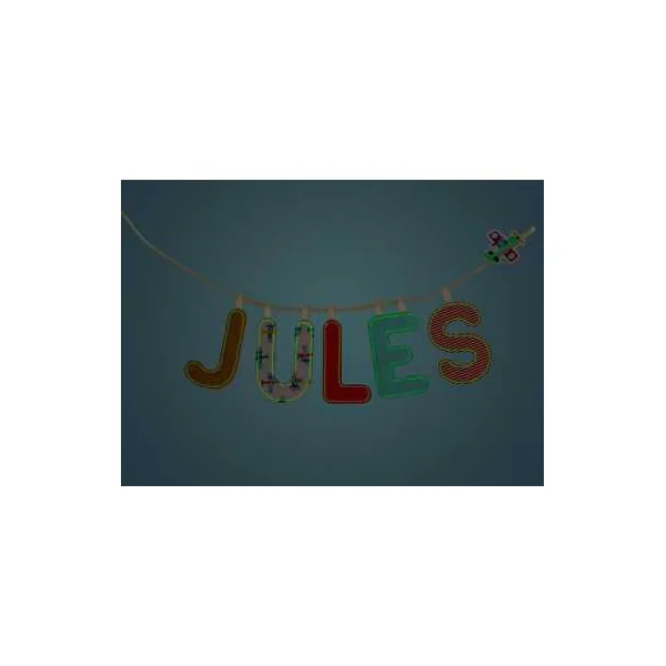 Lettre E bleue phosphorescente - Lilliputiens - Décoration chambre