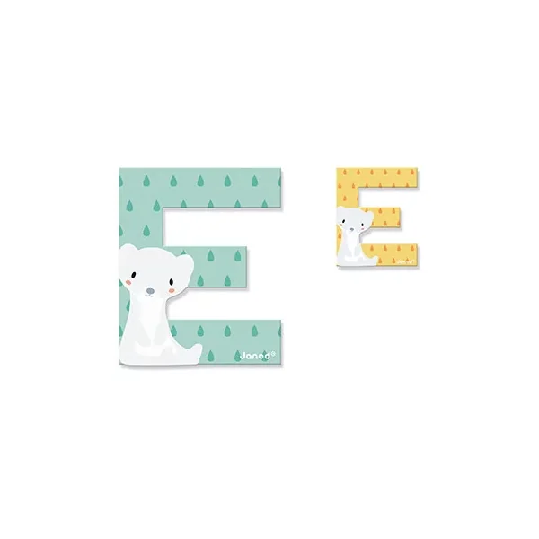 Lettre E en bois Pure - Janod - Décoration chambre d'enfant