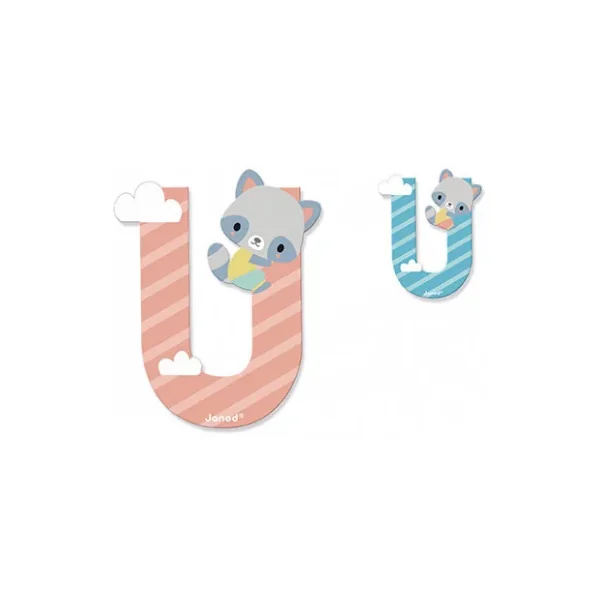 Lettre U en bois Pure - Janod - Décoration chambre d'enfant