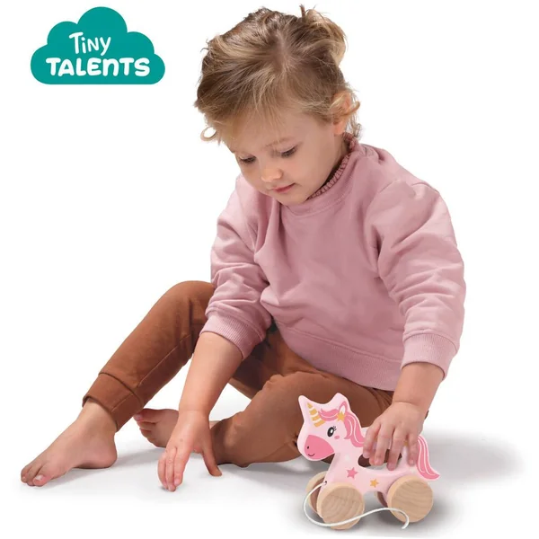 LICORNE EN BOIS 2 EN 1 - A POUSSER ET A TIRER