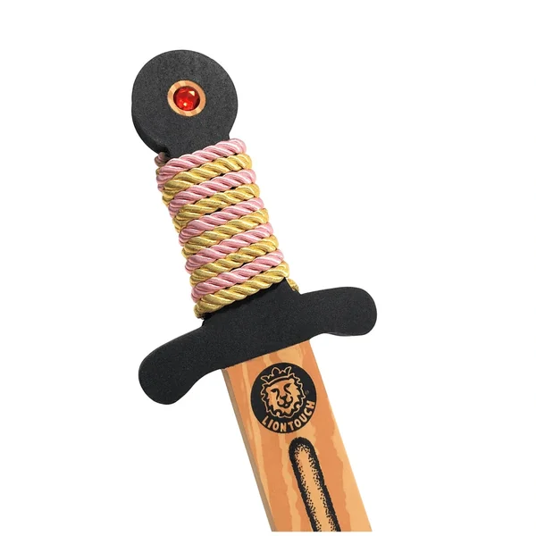 Liontouch - WoodyLion Mini Sword · Gold/Pink - The WoodyLion Line - Pretend Professions & Role Playing