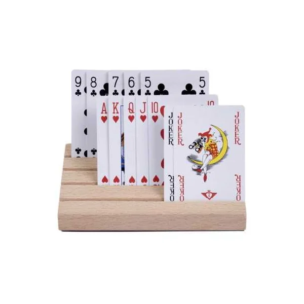 Lot de 2 Porte-cartes en bois massif - Accessoire - Jeu de société