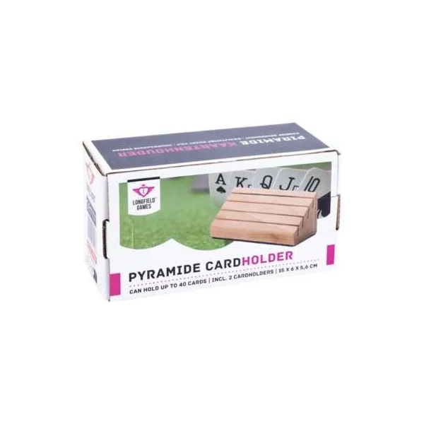 Lot de 2 Porte-cartes en bois massif - Accessoire - Jeu de société