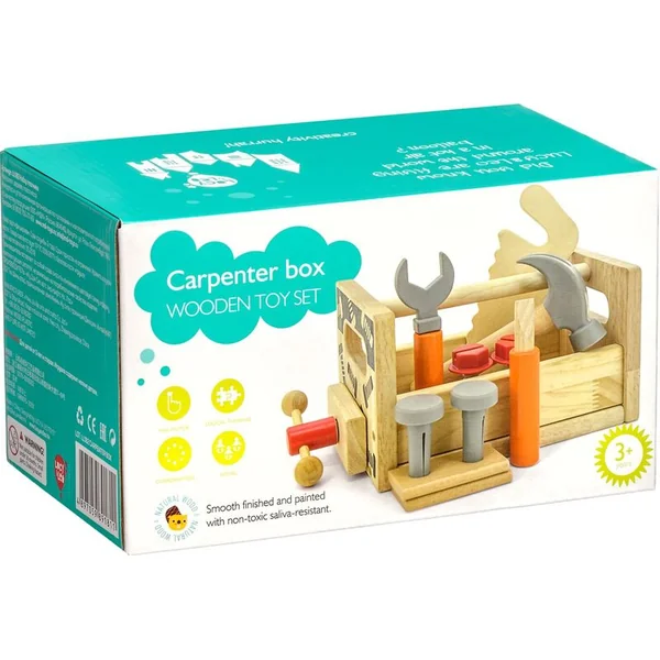 Lucy & Leo 182 Grand charpentier - ensemble d'outils en bois et établi