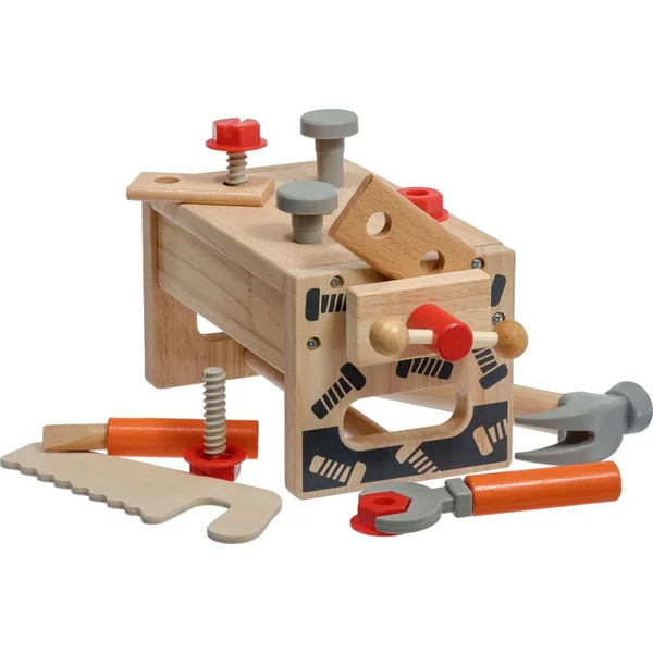 Lucy & Leo 182 Grand charpentier - ensemble d'outils en bois et établi