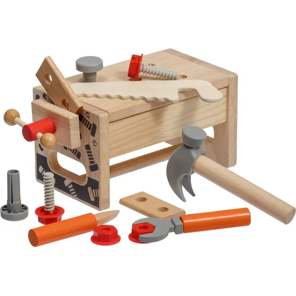 Lucy & Leo 182 Grand charpentier - ensemble d'outils en bois et établi