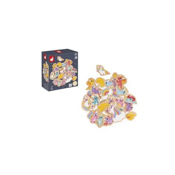 Magnets Licornes et dragons 24 pièces - Janod - Jouet magnétique